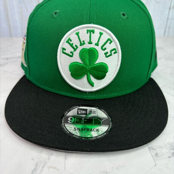 New Era 9Fifty Boston Celtics 2024 NBA Finals Side Patch Green Snapback Hat OSFM - Picture 2 of 8